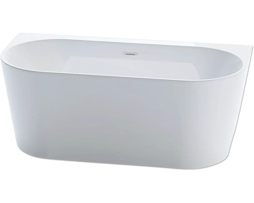 Jungborn Halbfreistehende Badewanne One 149 x 75 cm weiss Freistehende Badewanne für das Badezimmer