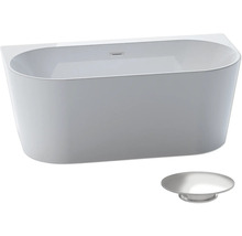 Baignoire îlot avec protection anti-débordement et garniture d''écoulement