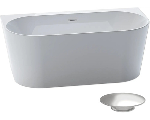 Baignoire îlot avec garniture de vidage