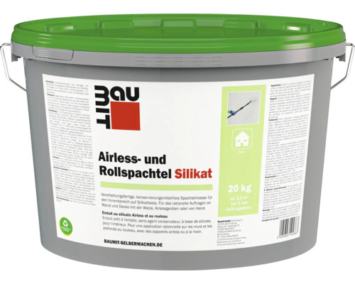 Baumit Spachtelmasse Airless- und Rollspachtel Silikat 20 kg Eimer mit Airless- und Rollspachtel Silikat von Baumit, 20 Kilogramm