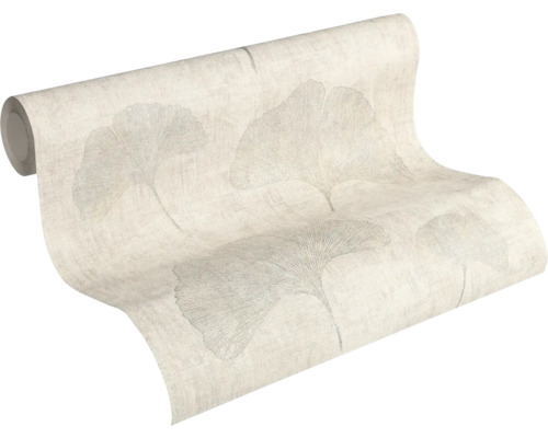 Rouleau de papier peint avec motif de feuilles de ginkgo