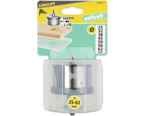 Scie-cloche Wolfcraft avec différentes tailles en set