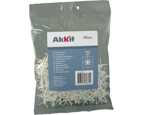 Akkit Fliesenkreuze 1 mm 250 Stück Akkit Fliesenkreuze, 1 mm, 250 Stück, im Beutel