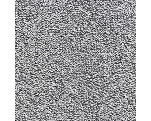 Spannteppich Velours Jamaica silber 500 cm breit (Meterware) Nahaufnahme eines Teppichbodens