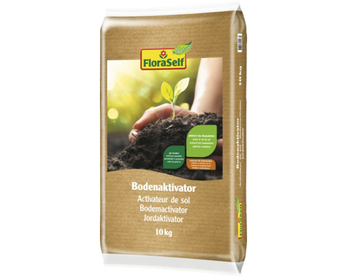 Activateur de sol FloraSelf dans un sac de 10 kg pour activer la vie du sol