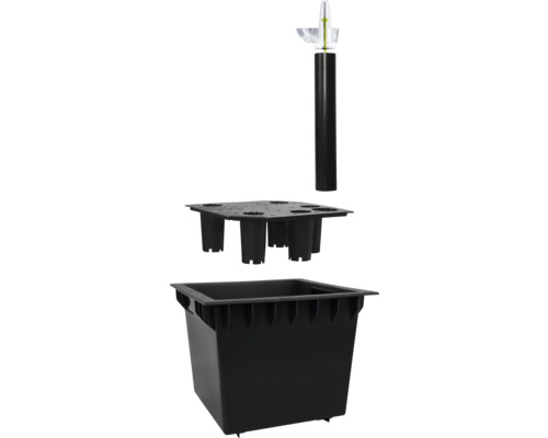 Hydrokultur-System mit Pflanzgefäss, Einsatz und Wasserstandsanzeiger