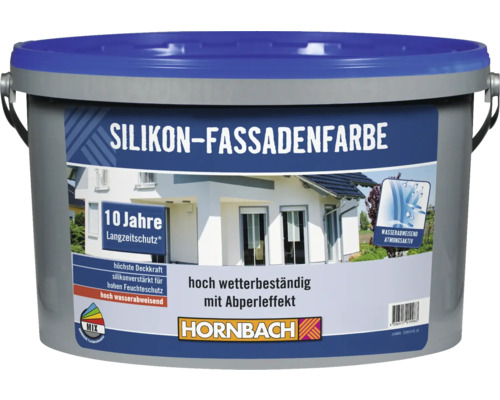 Seau de peinture de façade silicone avec la mention hydrofuge et respirant