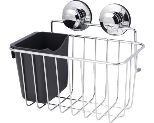 Duschkorb form&style chrom glänzend BIC-1299A DIS Duschablage mit Saugnäpfen und Behälter
