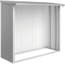 Abri à outils ouvert en métal pour ranger les outils de jardin