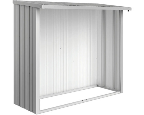 Abri à outils ouvert en métal pour ranger les outils de jardin