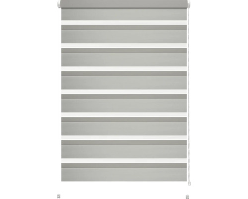 Fensterrollo mit horizontalen Streifen zur Lichtregulierung