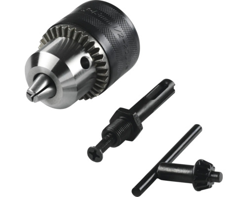 Mandrin de perçage avec adaptateur et clé de mandrin