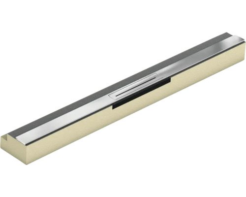 Swisspor Duschablauf für Duschbodenelement 50 mm x Raumsparend bahamabeige matt 303970 Duschrinne aus Edelstahl mit seitlicher Abdichtung