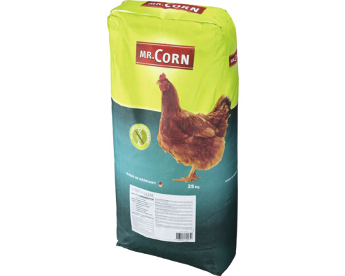 Mr. Corn Aliment en grains pour volailles Plus 25 kg Aliment complet en grains pour volailles Mr. Corn en sac de 25 kg