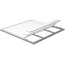 Cadre de fondation en aluminium avec éléments muraux parfaitement adaptés