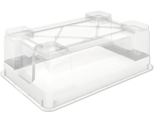 Aufbewahrungsbox aus Kunststoff mit transparentem Deckel