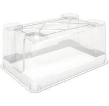 Boîte de rangement transparente en plastique avec couvercle