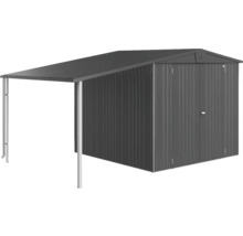 Abri de jardin métallique avec auvent pour ranger outils de jardin et outils