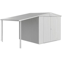 Abri de jardin en métal avec auvent pour ranger outils de jardin et outils