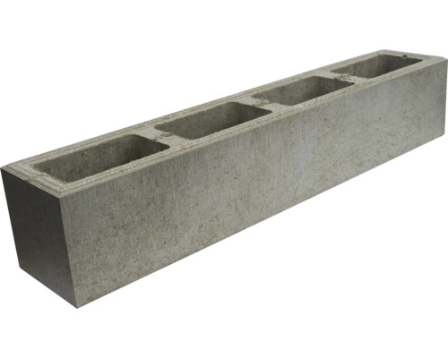 Bloc de béton gris avec cavités