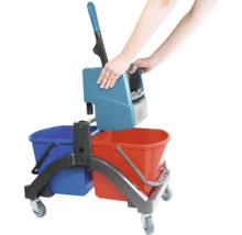 Chariot de nettoyage avec presse à seau et deux seaux