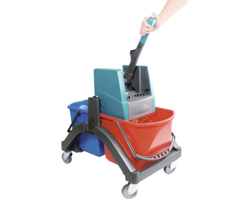 Reinigungswagen mit Eimer und Auspressvorrichtung