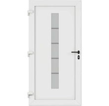 Porte intérieure blanche avec insert en verre rectangulaire