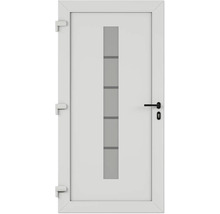 Porte blanche avec insert en verre