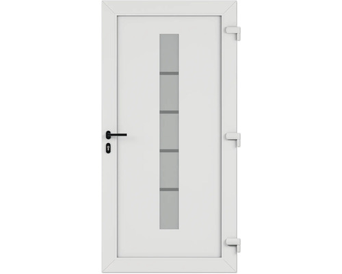 Porte intérieure blanche avec insert en verre