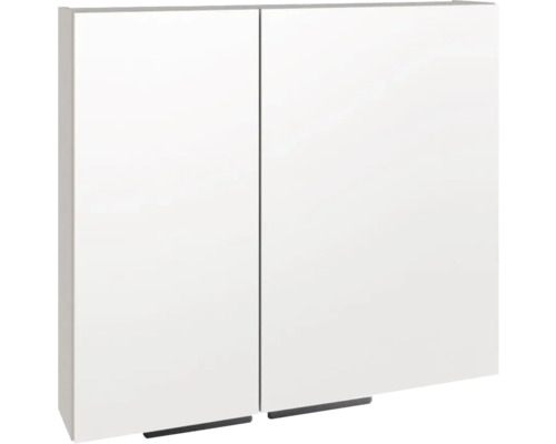 Devo Spiegelschrank Vena 2.0 rechts BxHxT 80 x 70 x 15 cm classico stone grey - Griff schwarz Spiegelschrank mit zwei Türen