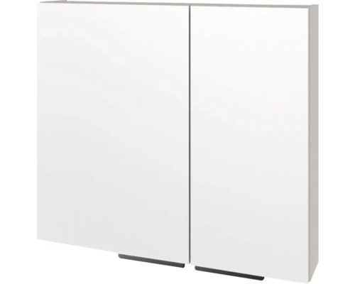 Armoire de toilette Devo Vena 2.0 gauche lxhxp 80x70x15 cm classico stone grey-black Armoire de toilette blanche avec deux portes