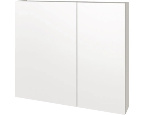 Armoire de toilette blanche avec deux portes