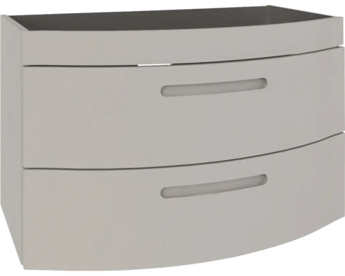 Meuble sous vasque Devo Vena 2.0 lxhxp 80x50x38 cm classico stone grey - poignée fraisée Meuble sous-lavabo avec deux tiroirs