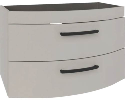 Meuble sous vasque Devo Vena 2.0 lxhxp 80x50x38 cm classico stone grey - poignée noire Meuble sous-lavabo avec deux tiroirs