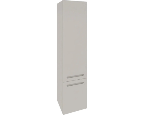 Hängehochschrank mit 2 Türen Devo Vena 2.0 rechts BxHxT 35x150x33 cm classico stone grey - Griff eingefräst Hochschrank für Badezimmer mit zwei Schubladen