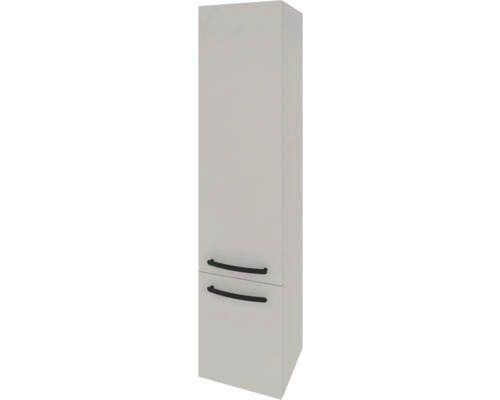 Hängehochschrank mit 2 Türen Devo Vena 2.0 links BxHxT 35x150x33 cm classico stone grey - Griff schwarz Hochschrank mit zwei Schubladen und Griffen