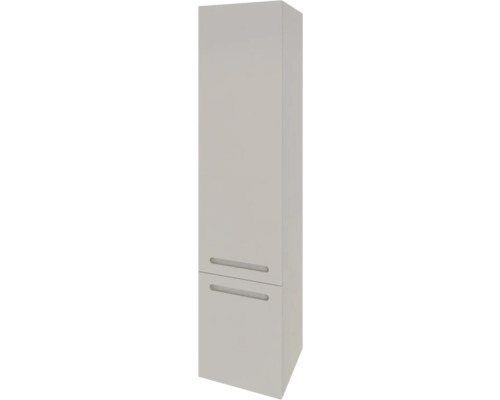 Hängehochschrank mit 1 Tür und Schublade Devo Vena 2.0 links BxHxT 35x150x33 cm classico stone grey - Griff eingefräst Hochschrank für Badezimmer mit zwei Türen