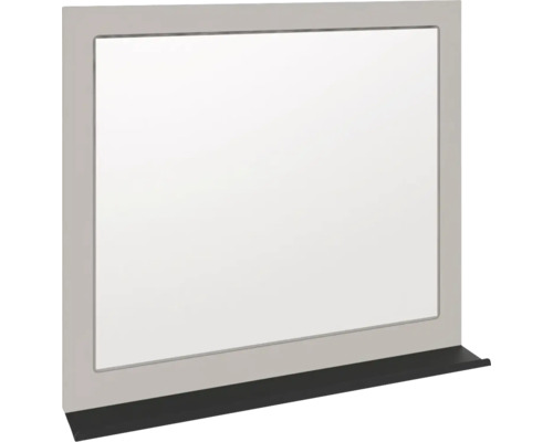 Rahmenspiegel mit Ablage Devo Vena 2.0 BxHxS 80x70x12 cm classico stone grey/black Rechteckiger Spiegel mit Ablage