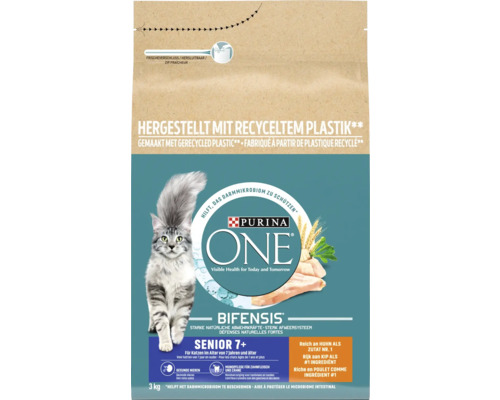 Aliment pour chat Purina One Senior 7+ au poulet en emballage de 3 kilogrammes