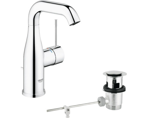 Grohe Waschtischarmatur mit Zugstangen-Ablaufgarnitur