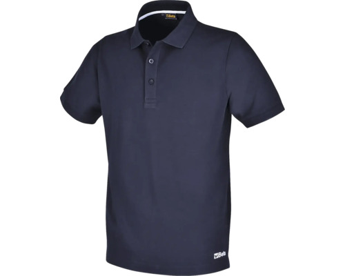 Poloshirt Beta 7552BL blau Grösse L Dunkelblaues Poloshirt mit kurzen Ärmeln und Knopfleiste