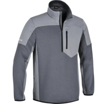 Pull-over en polaire Beta gris avec fermeture éclair