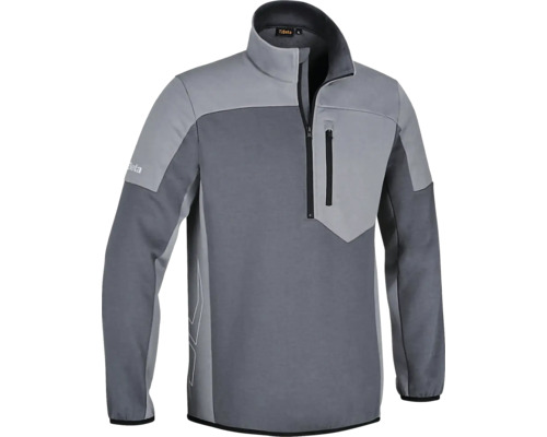 Pull-over en polaire Beta gris avec fermeture éclair