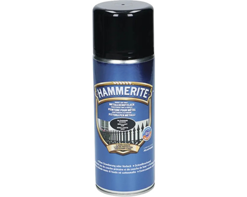 HAMMERITE Spray de protection pour métaux noir brillant 400 ml Bombe aérosol Hammerite pour la protection des métaux
