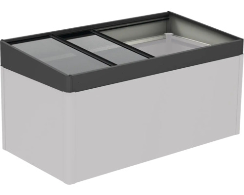 Rehausse serre châssis pour jardinière surélevée biohort 2x1 gris foncé-métallique Congélateur coffre avec couvercle en verre