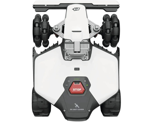 Aufsicht auf einen Mähroboter