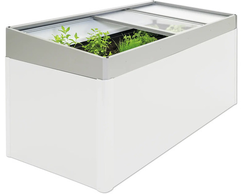 Rehausse serre châssis pour jardinière surélevée biohort 101x200x23 cm gris Jardinière surélevée avec couvercle de forçage et plantations
