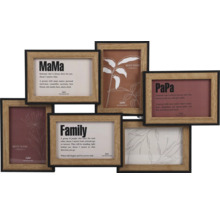 Cadre photo multiple pour photos avec les inscriptions maman, papa et famille