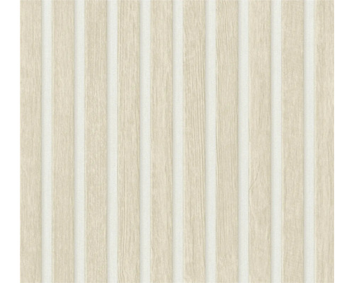 Papier peint avec structure en bois et rayures verticales