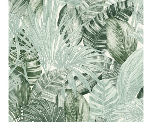 Papier peint avec motif de feuilles tropicales
